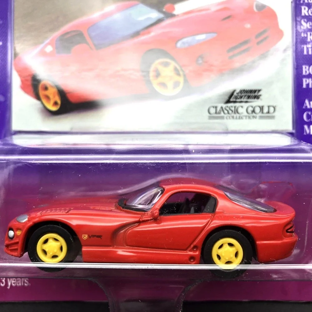 Johnny Lightning Classic Gold 1998 Dodge Viper Red Diecast‎ Car 1/64 Limited Ed